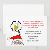 Fun kerst-uitnodiging kaart (Voorkant / Achterkant)