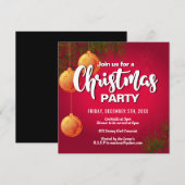 Fun kerst-uitnodiging kaart (Voorkant / Achterkant)