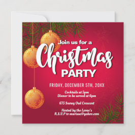 Fun kerst-uitnodiging kaart