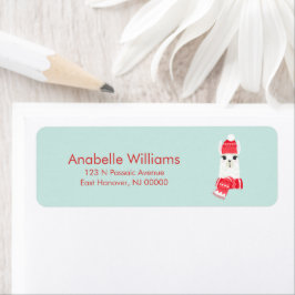 Fun Kerstalpaca Etiket