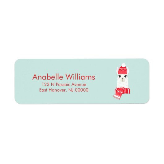 Fun Kerstalpaca Etiket (Voorkant)