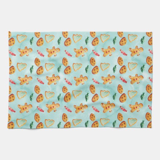 Fun Kerstbakkerij Koekjes Gingerbrood Theedoek (Horizontaal)