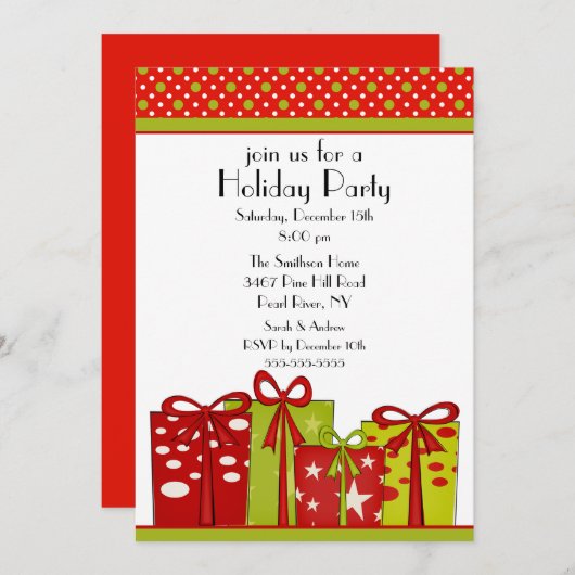 Fun Kerstcadeautjes Vakantie-feestdag Kaart (Voorkant / Achterkant)