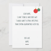 Fun Kerstfeest met Baubles "Hangen met jou" Feestdagenkaart (Achterkant)