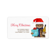 Fun Kerstfoto Modern Minimal Return Address