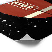 Fun KerstkerstFootball Ball Santa Hat Reindeer Xma Poster (Hoek)