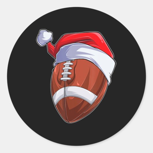 Fun KerstkerstFootball - Koopkerstkerstkerstfeest Ronde Sticker (Voorkant)