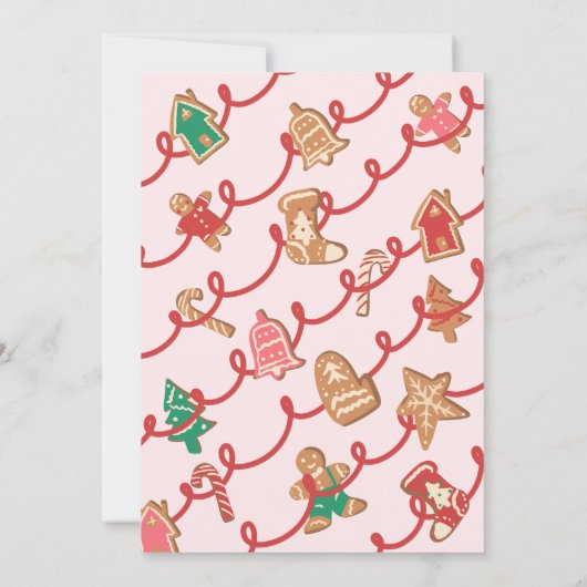 Fun Kerstkoekje wisselaar roze Kaart (Achterkant)