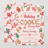 Fun Kerstkoekje wisselaar roze Kaart (Voorkant / Achterkant)