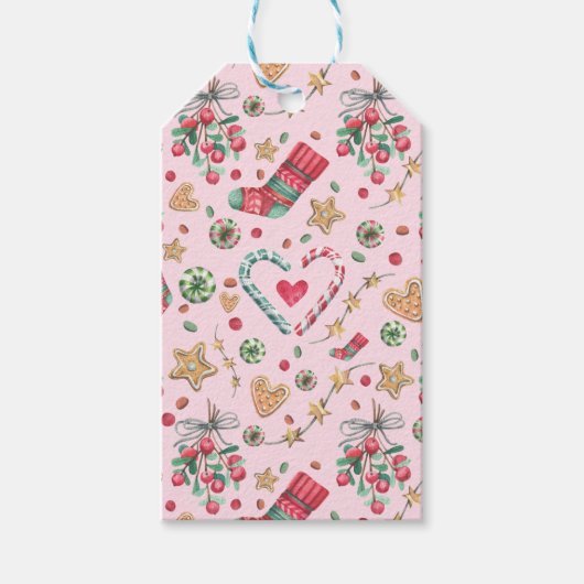 Fun kerstkoekjes en Snoepjes Cadeaulabel (Voorkant)