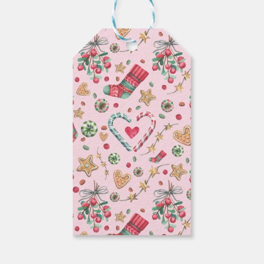 Fun kerstkoekjes en Snoepjes Cadeaulabel (Achterkant)