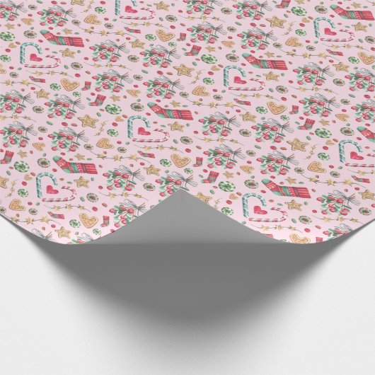 Fun kerstkoekjes en Snoepjes     Cadeaupapier (Hoek)