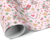 Fun kerstkoekjes en Snoepjes     Cadeaupapier (Rol Hoek)