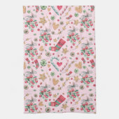 Fun kerstkoekjes en Snoepjes   Theedoek (Verticaal)