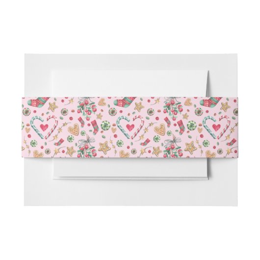 Fun kerstkoekjes en Snoepjes       Uitnodigingen Wikkel (Voorkant Voorbeeld)