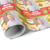 Fun Kerstkoekjesfoto Cadeaupapier (Rol Hoek)