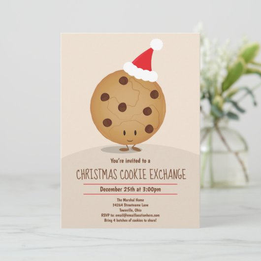 Fun Kerstkoekjesuitwisseling Kaart (Staand voorkant)