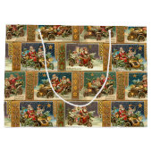 Fun  Kerstman in Roadsters en Motorfietsen Groot Cadeauzakje (Achterkant)