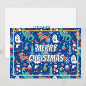 Fun Kerstmis Dinosaur Dog Parrot Avocado Cactus Feestdagenkaart (Voorkant / Achterkant)