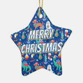 Fun Kerstmis Dinosaur Dog Parrot Avocado Cactus Keramisch Ornament (Links)