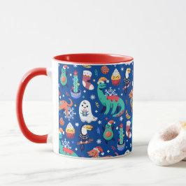 Fun Kerstmis Dinosaur Dog Parrot Avocado Cactus Mok