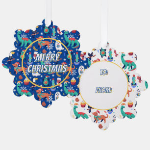 Fun Kerstmis Dinosaur Dog Parrot Avocado Cactus Ornament Kaart