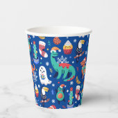 Fun Kerstmis Dinosaur Dog Parrot Avocado Cactus Papieren Bekers (Voorkant)