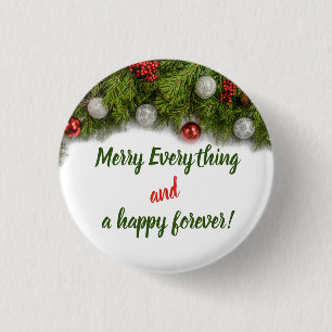 Fun Kerstmis en nieuwjaar Positieve prijsopgave Or Ronde Button 3,2 Cm