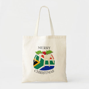 Fun   Kerstmis met   ZUID-AFRIKA VLAG Tote Bag