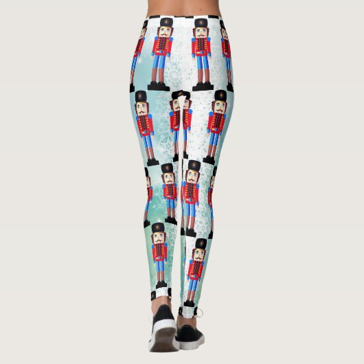 Fun Kerstmis Nutcracker Pattern Leggings (Achterkant)