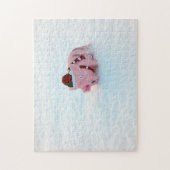 Fun Kerstmis Pig Puzzle! Legpuzzel (Verticaal)