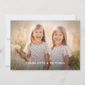 Fun Kerstornament Foto Green Gold Feestdagenkaart (Achterkant)