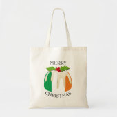 Fun | Kerstplum Pudding met | IRISH FLAG Tote Bag (Voorkant)