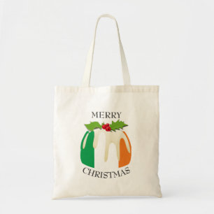 Fun   Kerstplum Pudding met   IRISH FLAG Tote Bag
