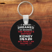 Fun Kidney Donor Art Mannen Vrouwen Nierziekte Awa Sleutelhanger (Voorkant)