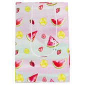 Fun Kids Birthday Watermelon Lemon Tissue Paper Medium Cadeauzakje (Achterkant)