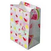 Fun Kids Birthday Watermelon Lemon Tissue Paper Medium Cadeauzakje (Achterkant Gekanteld)