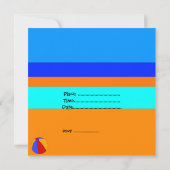 Fun Kids verjaardagsfeestje Beach party Kaart (Achterkant)