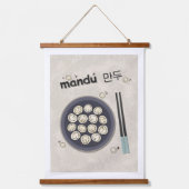 Fun Kimchi Dumpling Recipe Korean Food Hangend Wandkleed (Voorkant)