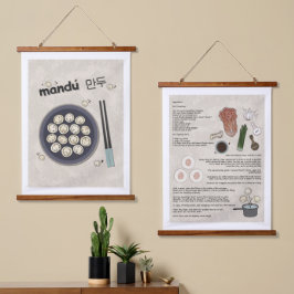 Fun Kimchi Dumpling Recipe Korean Food Hangend Wandkleed