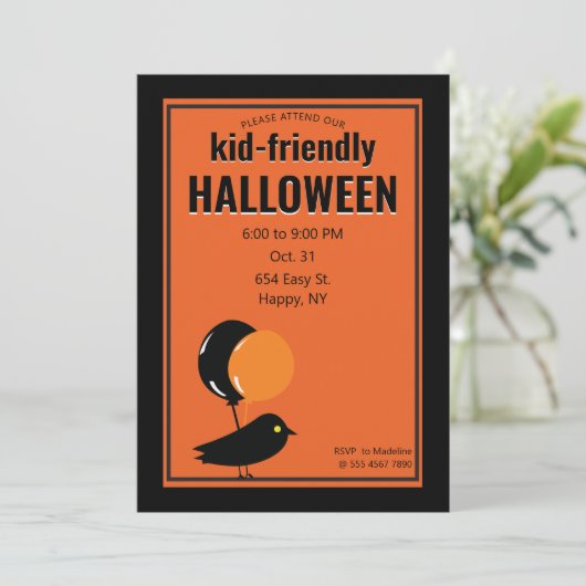 Fun Kind-Friendly Halloween Party Bargain Value Kaart (Staand voorkant)