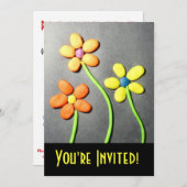 Fun Kind Party Playdegh Flowers Kaart (Voorkant / Achterkant)