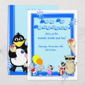 Fun kinder cartoon kaart (Voorkant / Achterkant)