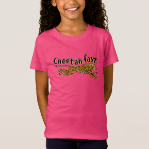 Fun Kinder Cheetah Fast Oerwoud Cat Animal T-Shirt