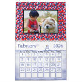 Fun Kinder Family Custom Photo Wall Agenda Kalender (Feb 2026)