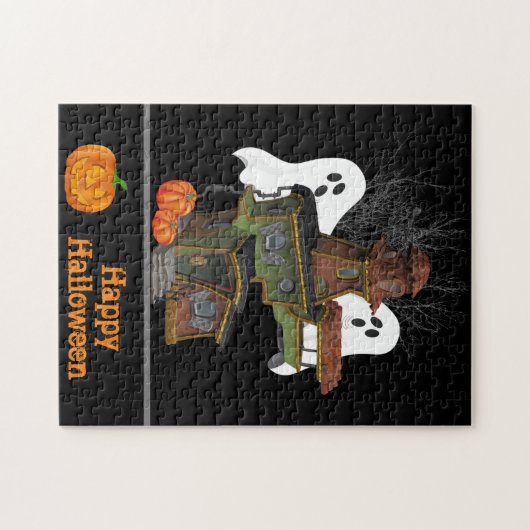 Fun Kinder Halloween Haunted House Legpuzzel (Horizontaal)