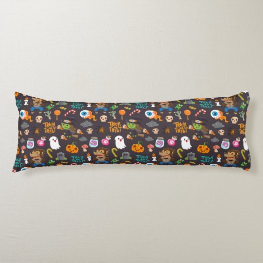 Fun Kinder Halloween Snoep Zombie Witch Ghost Brai Lichaamskussen (Voorkant)