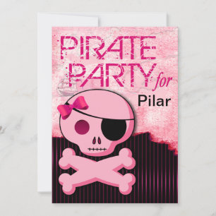 Fun Kinder Pirate Girl - "Pirate Baby!" Partij Kaart