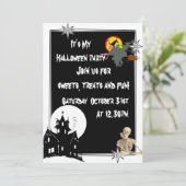 Fun kinder spooky Halloween Kaart (Staand voorkant)