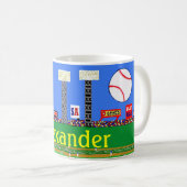 Fun Kinder Sport Baseball Fan Coffe Cup Mok Gift (Voorkant rechts)